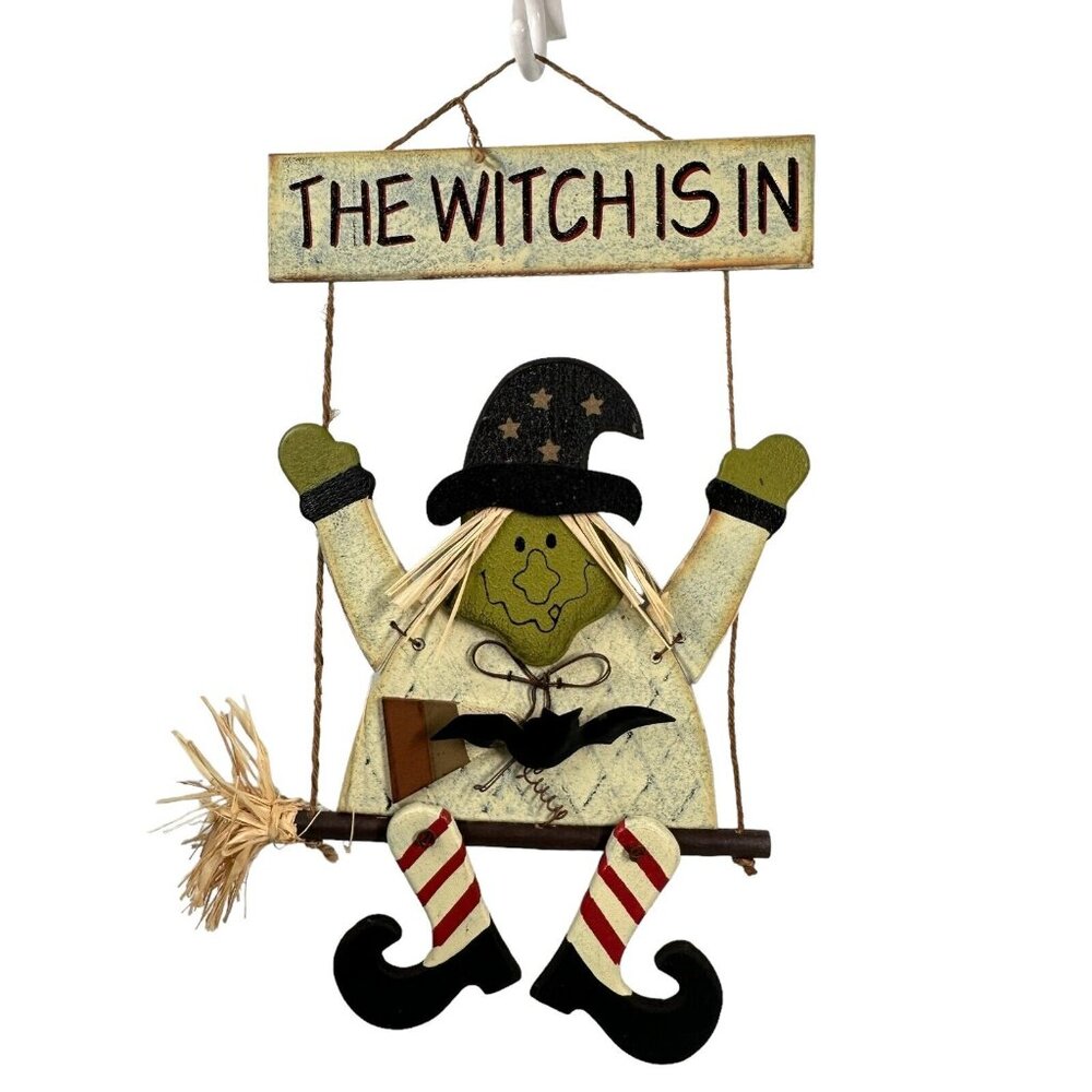 Halloween The Witch is In Hanging Wall Decor Decoration